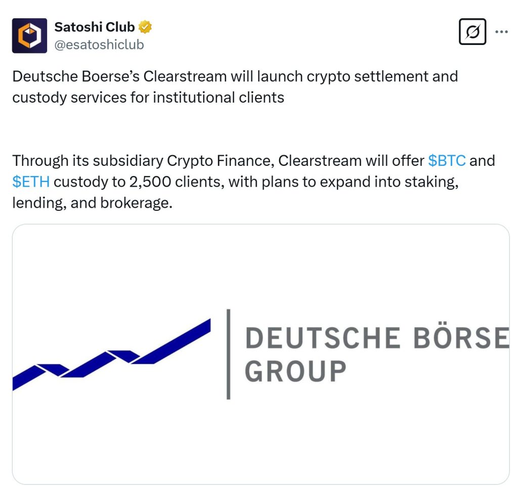 Clearstream Revoluciona con Custodia de Criptoactivos