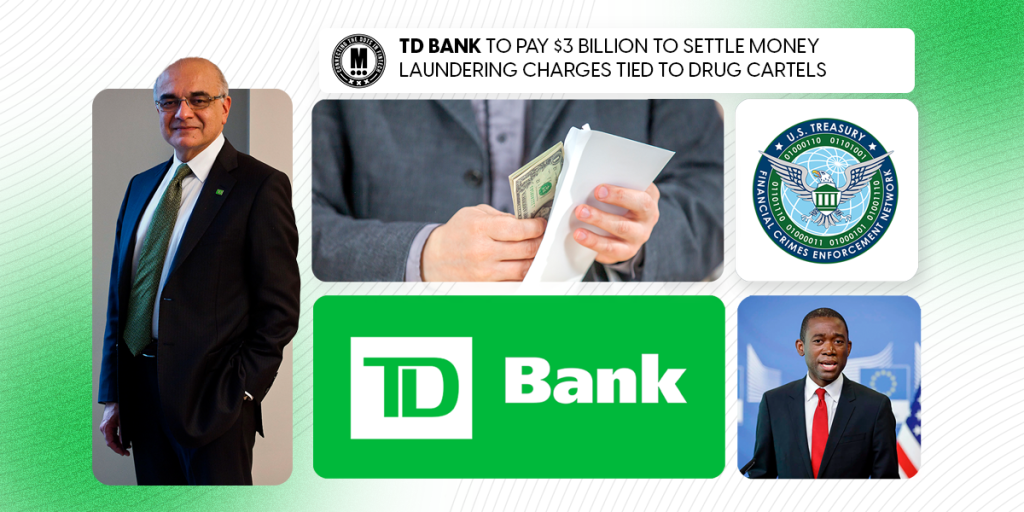 TD Bank lidera multas bancarias de 2024 por lavado de dinero