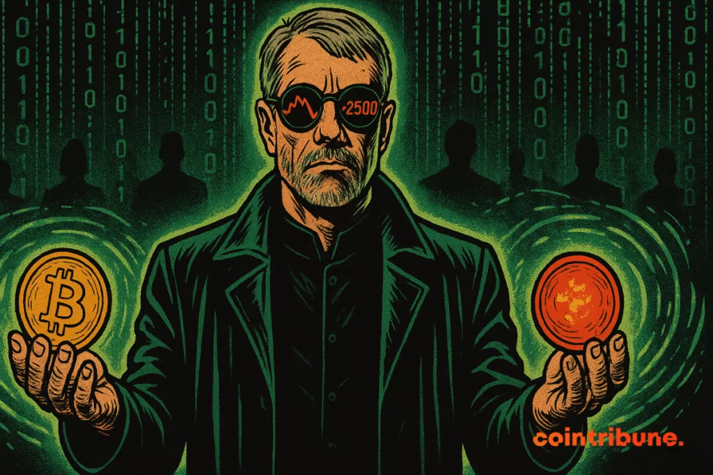 Bitcoin Cae y Michael Saylor Agita las Aguas con Críptico Mensaje de Matrix