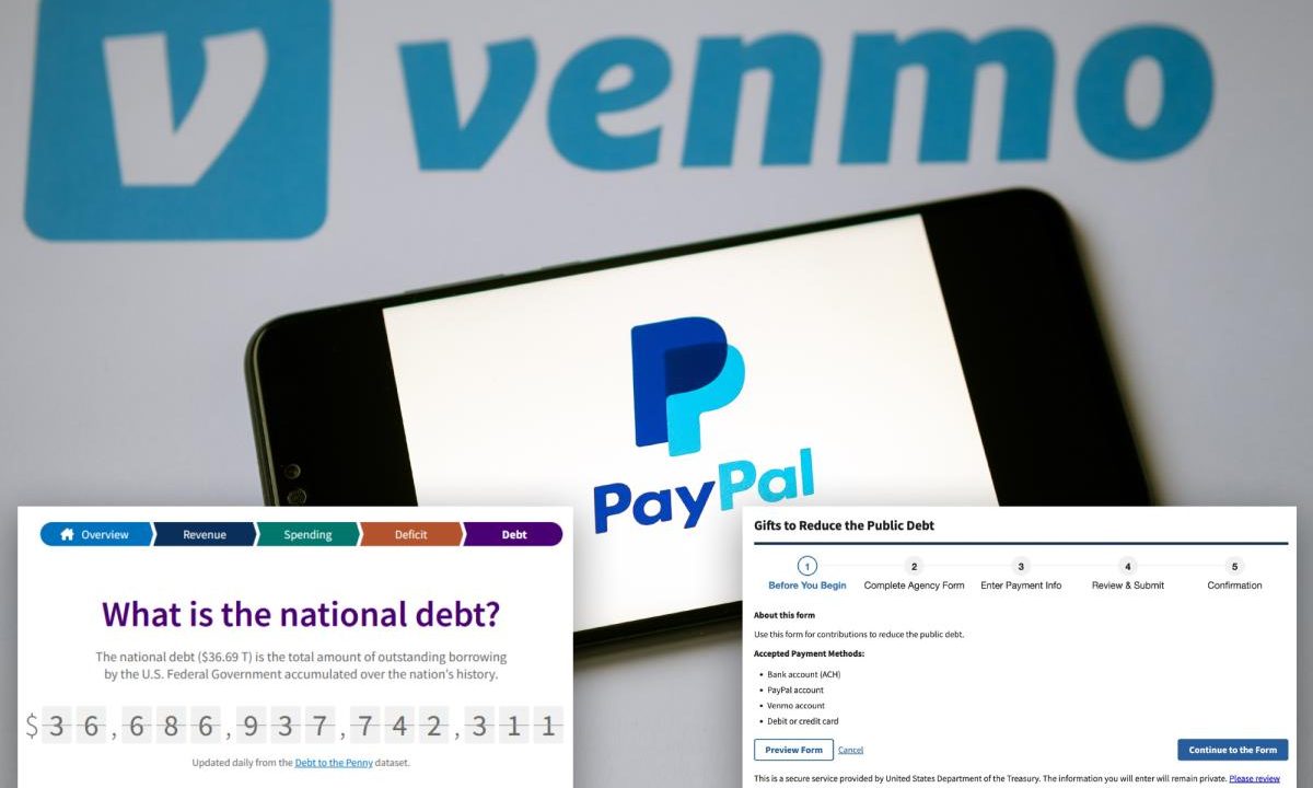 EE. UU. Permite Donaciones para la Deuda Pública con PayPal y Venmo
