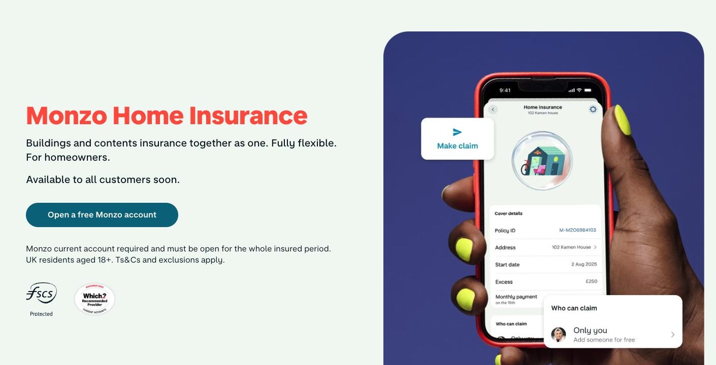 Monzo Home Insurance: Flexibilidad y Simplicidad en tu Hogar