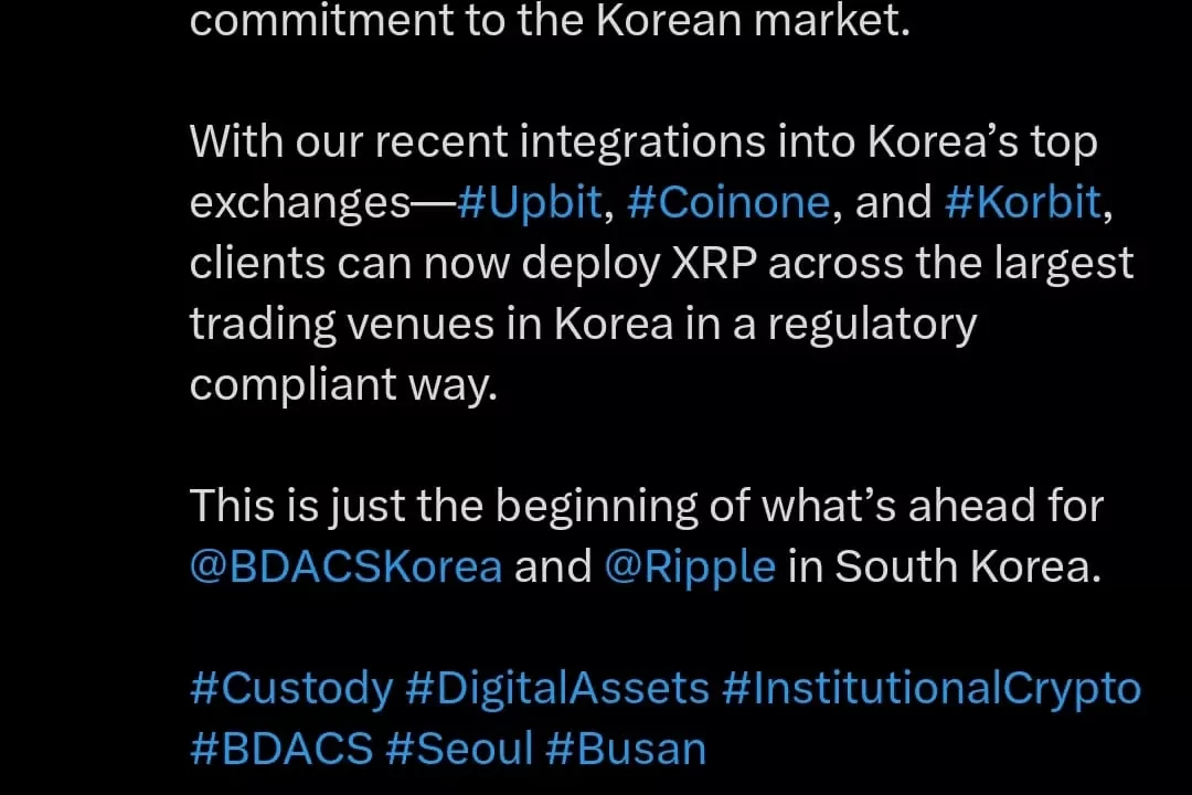 BDACS y Ripple Revolucionan la Custodia de XRP en Corea del Sur