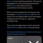 BDACS y Ripple Revolucionan la Custodia de XRP en Corea del Sur