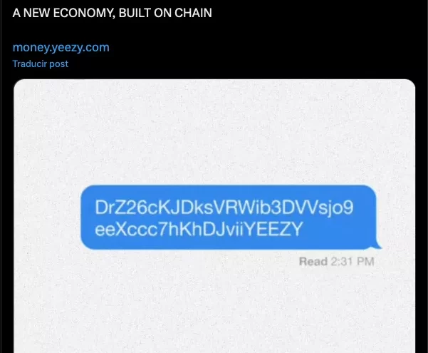 Token YZY alcanza $3B y se desploma por preocupaciones de centralización