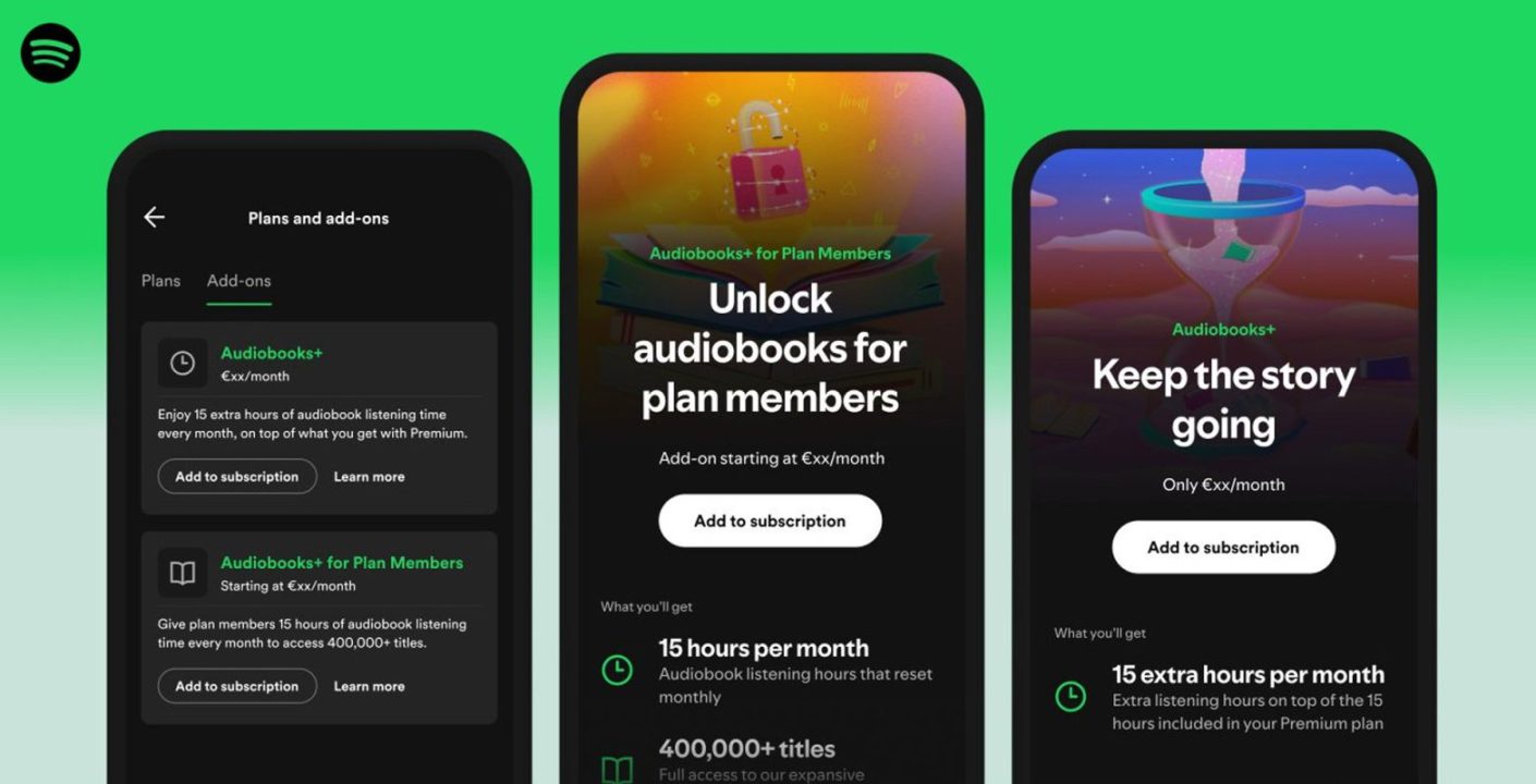 Spotify amplía audiolibros a planes familiares y duo en EE.UU.