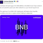 BNB Listado en Robinhood y Coinbase: Un Hito en EE.UU.