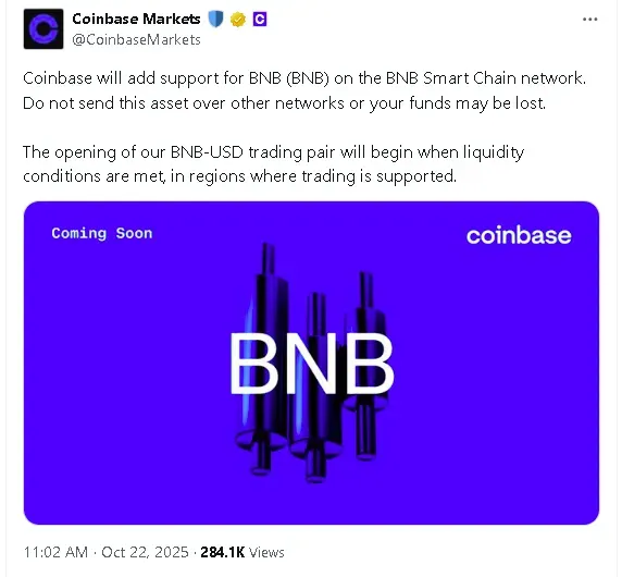 BNB Listado en Robinhood y Coinbase: Un Hito en EE.UU.