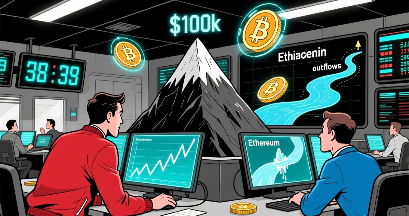 Salidas de ETF limitan el crecimiento de Bitcoin y Ethereum